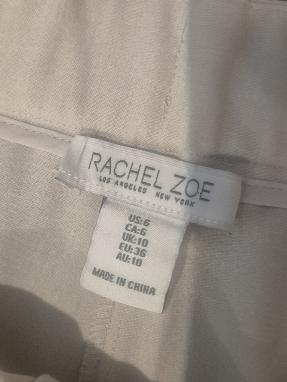 Rachel Zoe Light Tan Tailored Cuffed Shorts Size 6 Classic Career Casual - Picture 4 of 4